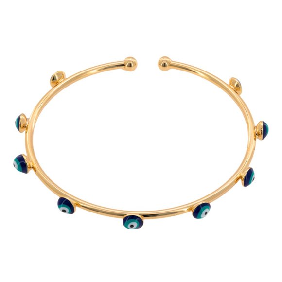 4 braceletsEvil eye, Nazar Gold Metal, talisman, open cuff, turkish eye - Picture 16 of 16